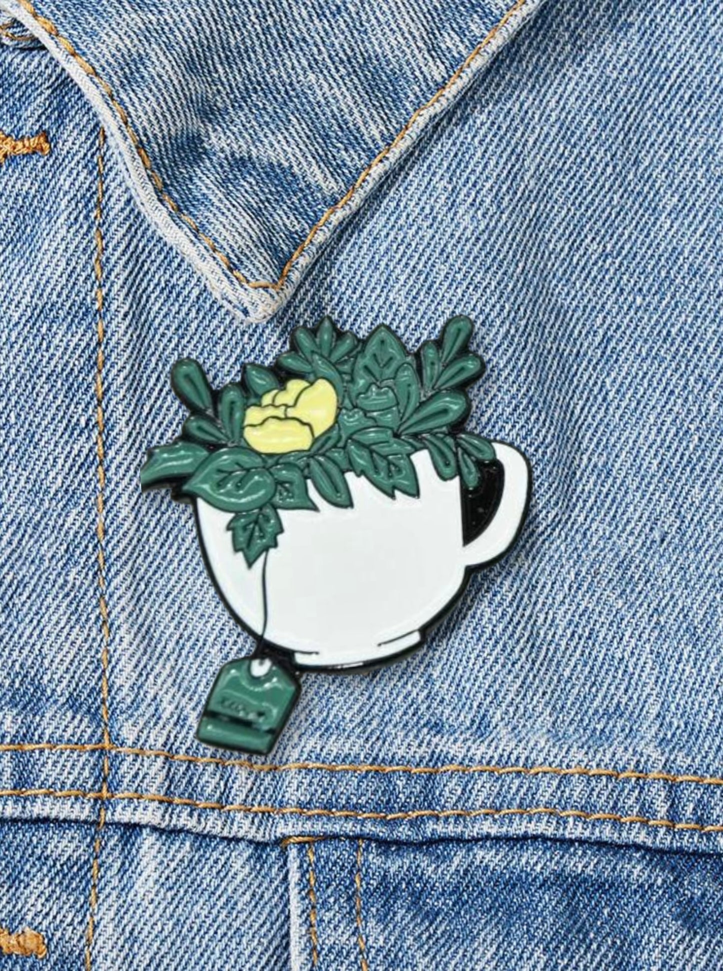 Herbal Tea Time Enamel Lapel Pin